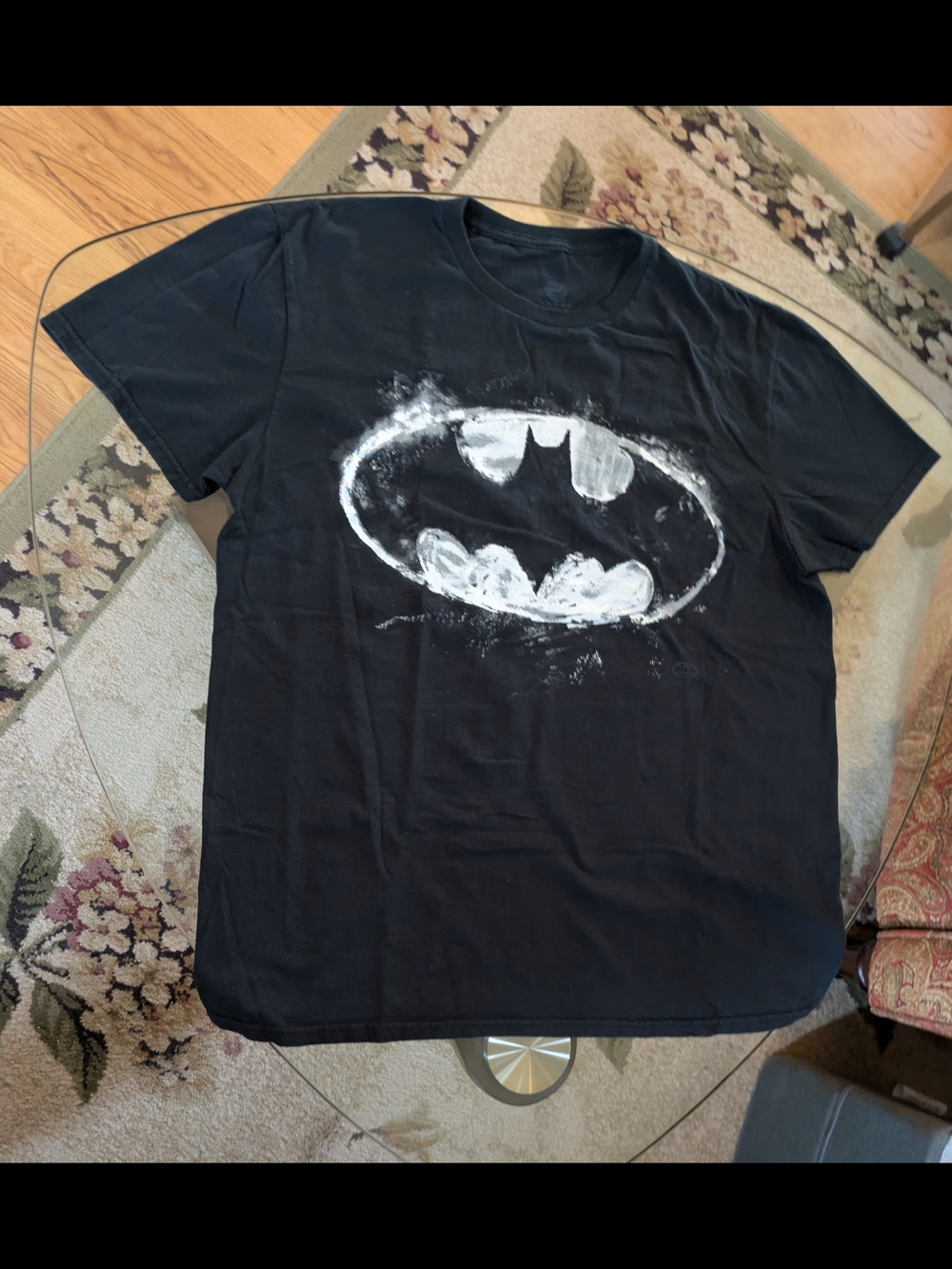 3/$12 - DC Comics Black Short Sleeve Batman Logo Tee with White Graphic